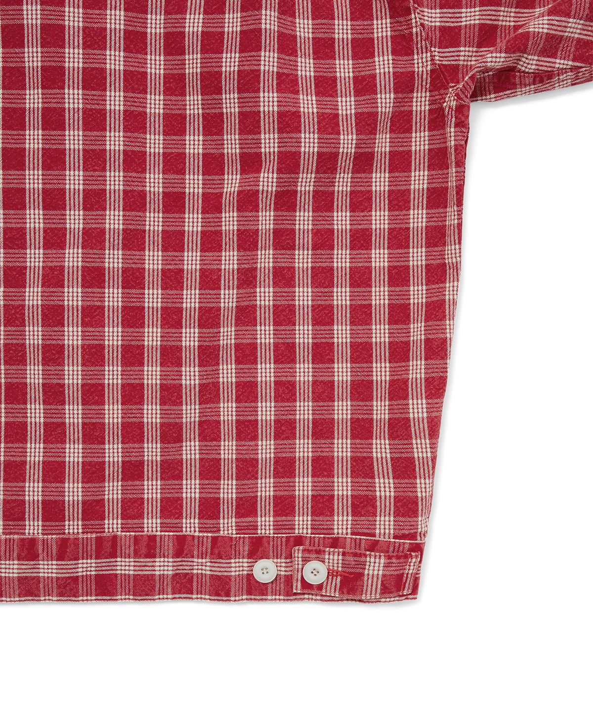 디스이즈네버댓(THISISNEVERTHAT) Washed Check Trucker Jacket Red