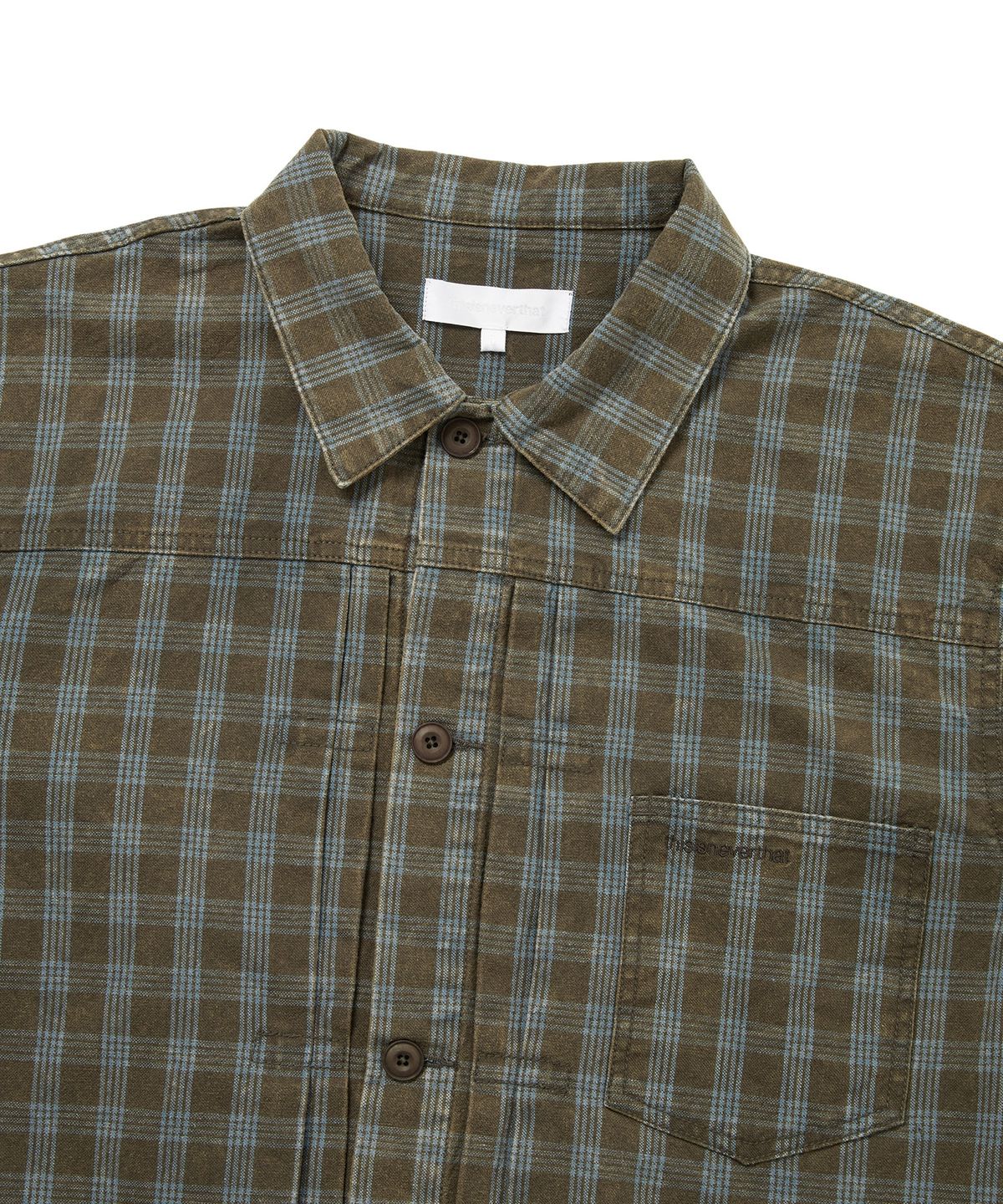 디스이즈네버댓(THISISNEVERTHAT) Washed Check Trucker Jacket Brown