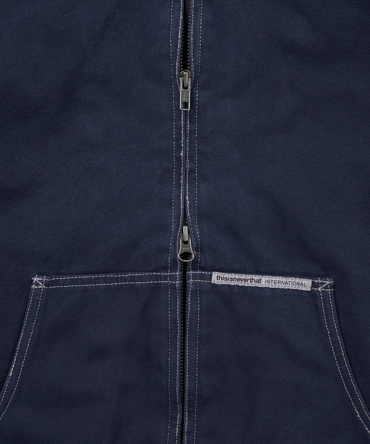 디스이즈네버댓(THISISNEVERTHAT) Overdyed Hooded Jacket Navy