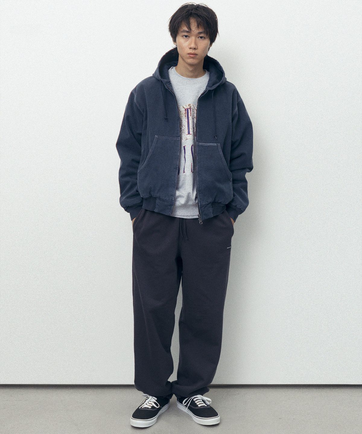 디스이즈네버댓(THISISNEVERTHAT) Overdyed Hooded Jacket Navy