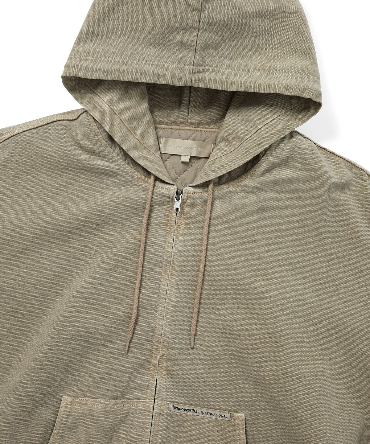 디스이즈네버댓(THISISNEVERTHAT) Overdyed Hooded Jacket Beige