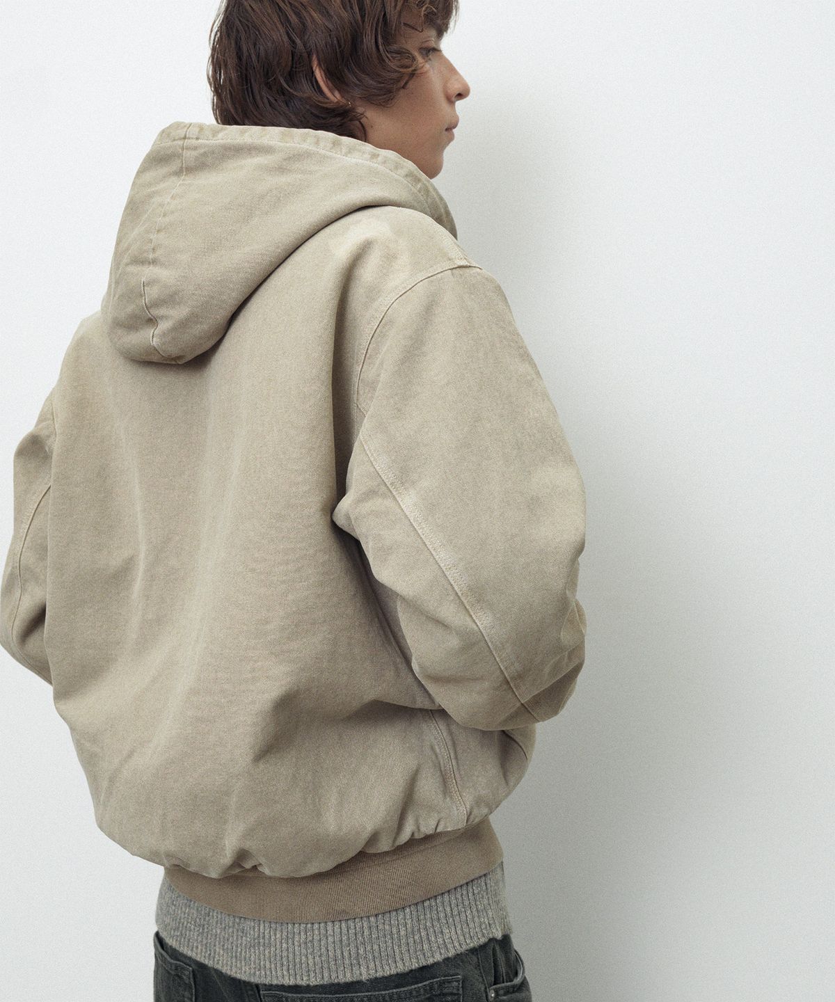 디스이즈네버댓(THISISNEVERTHAT) Overdyed Hooded Jacket Beige