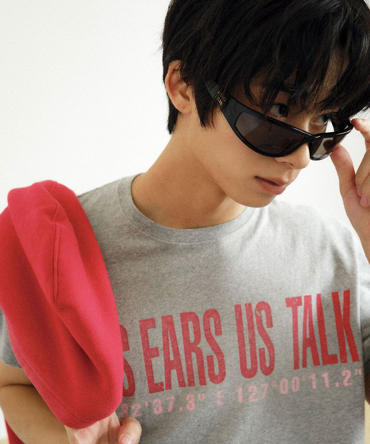 이우트(EEUT) EEUT COORDINATE T-SHIRT / MELANGE GRAY