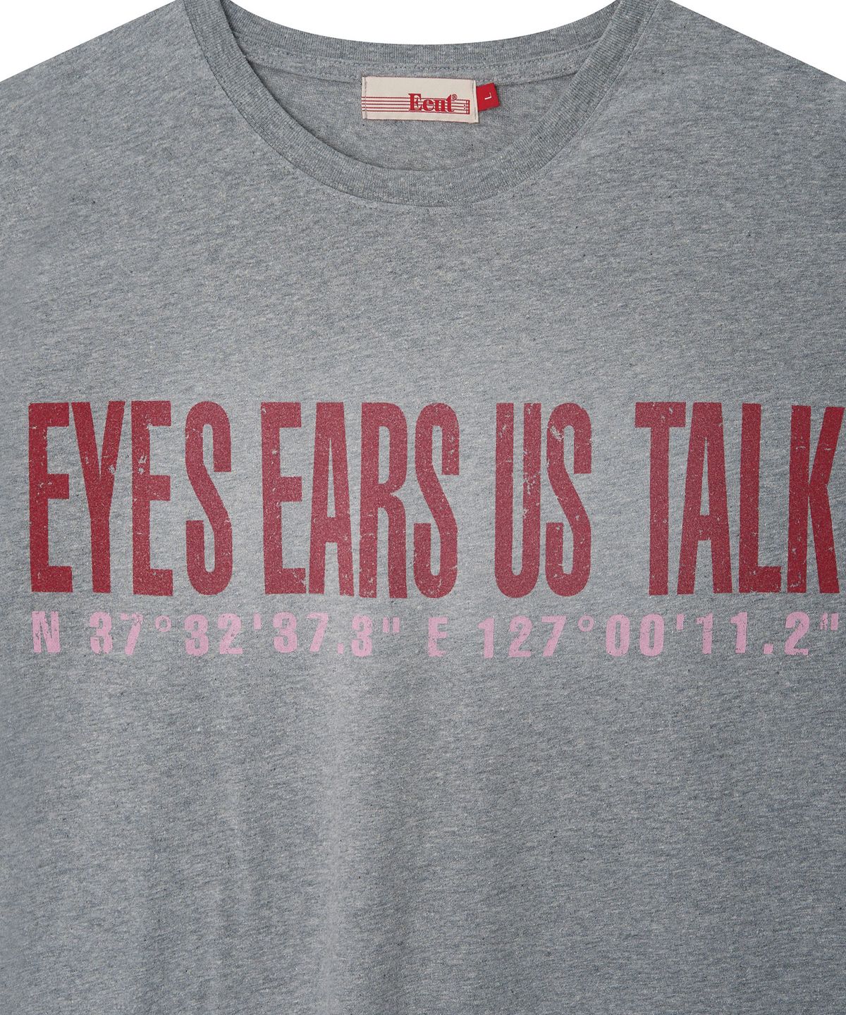 이우트(EEUT) EEUT COORDINATE T-SHIRT / MELANGE GRAY