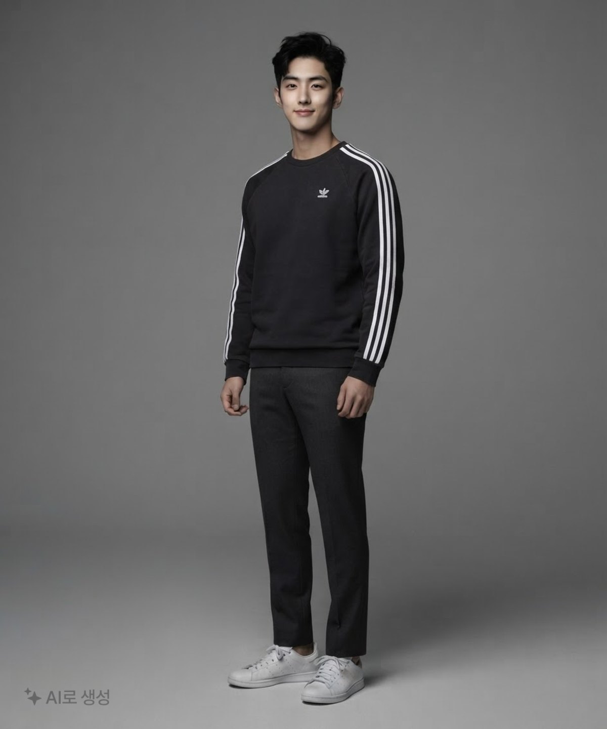 아디다스(ADIDAS) 3 ST 크루 - 블랙 / DV1555 XL