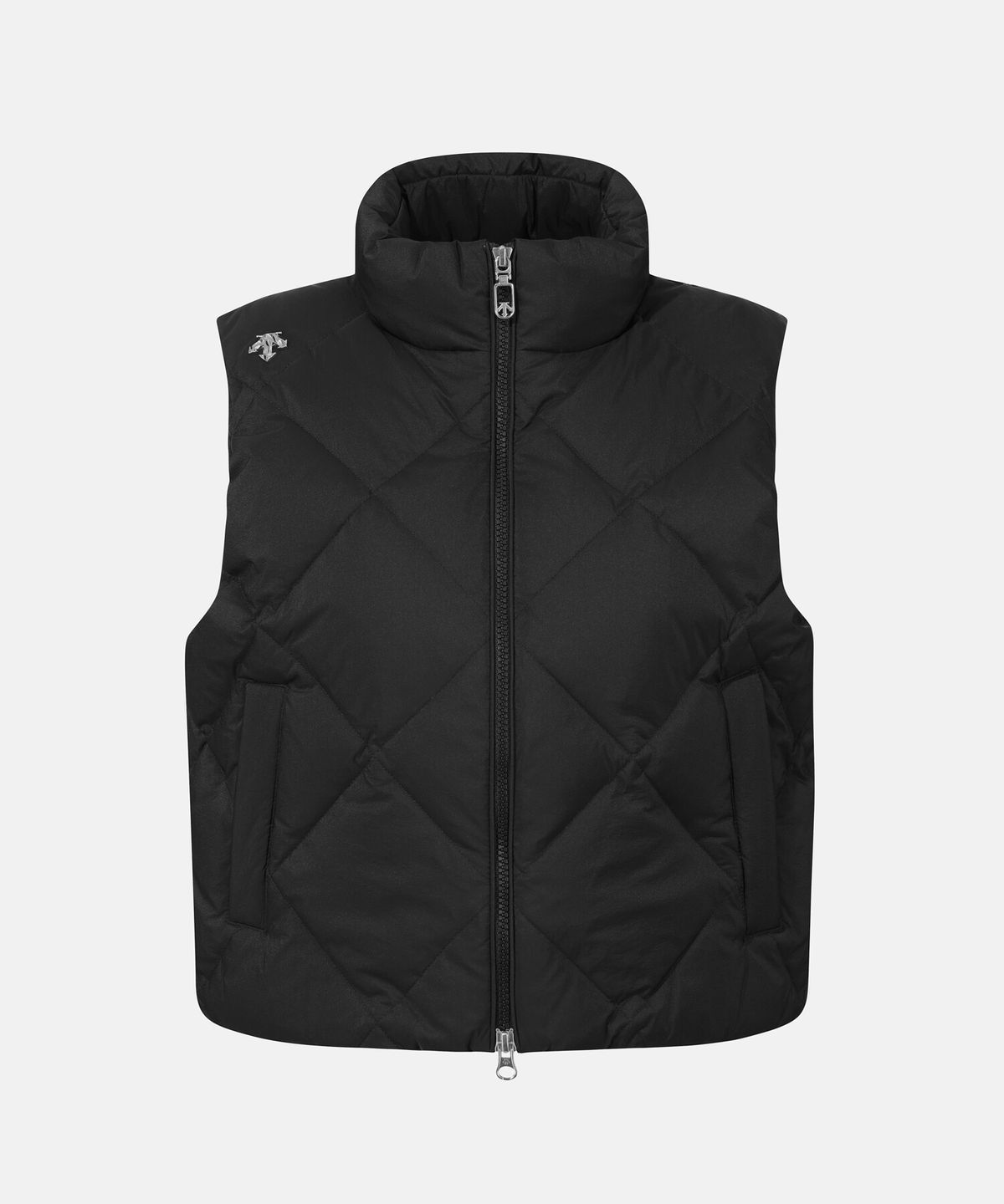 데상트(DESCENTE) 여성 퀼팅 중경량 다운 베스트 블랙 SR322SDV91