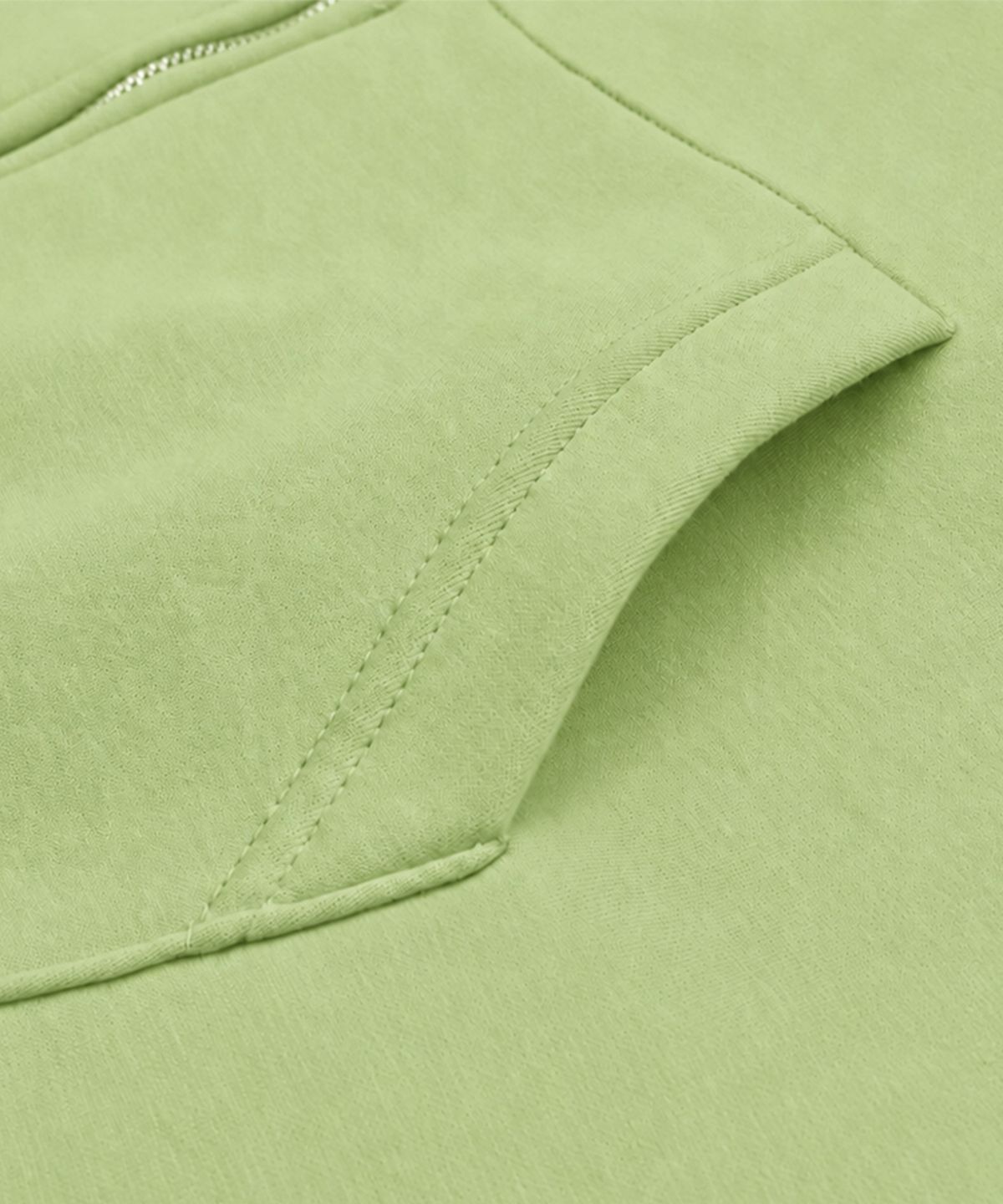 메종니아트(MAISON DE NEART) [남녀공용] 레글런 기모 투웨이 지퍼 후드집업 (Light Green)