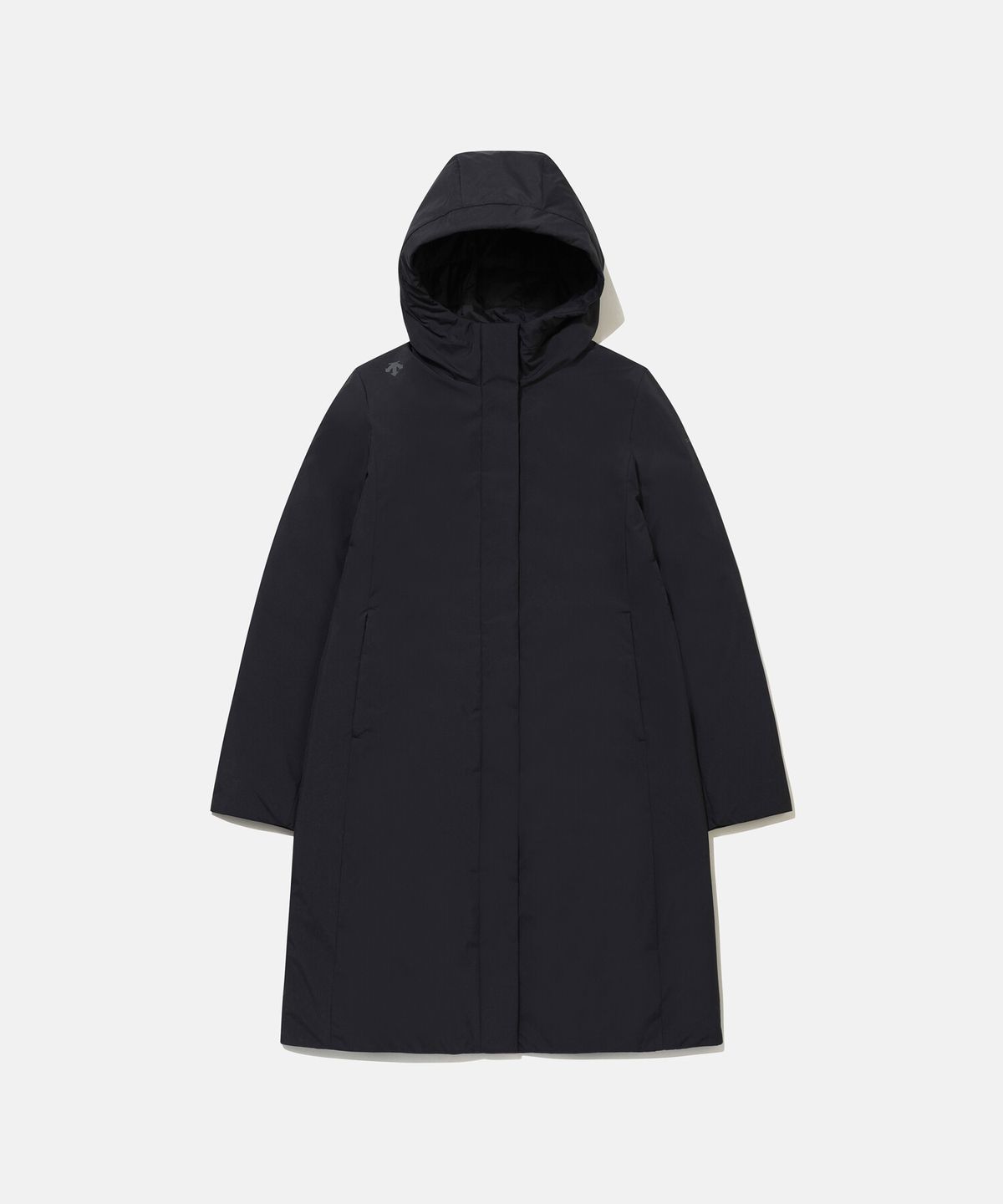 데상트(DESCENTE) 여성 롱 신슐레이트 트렌치 패딩 코트 블랙 SR322DPD92