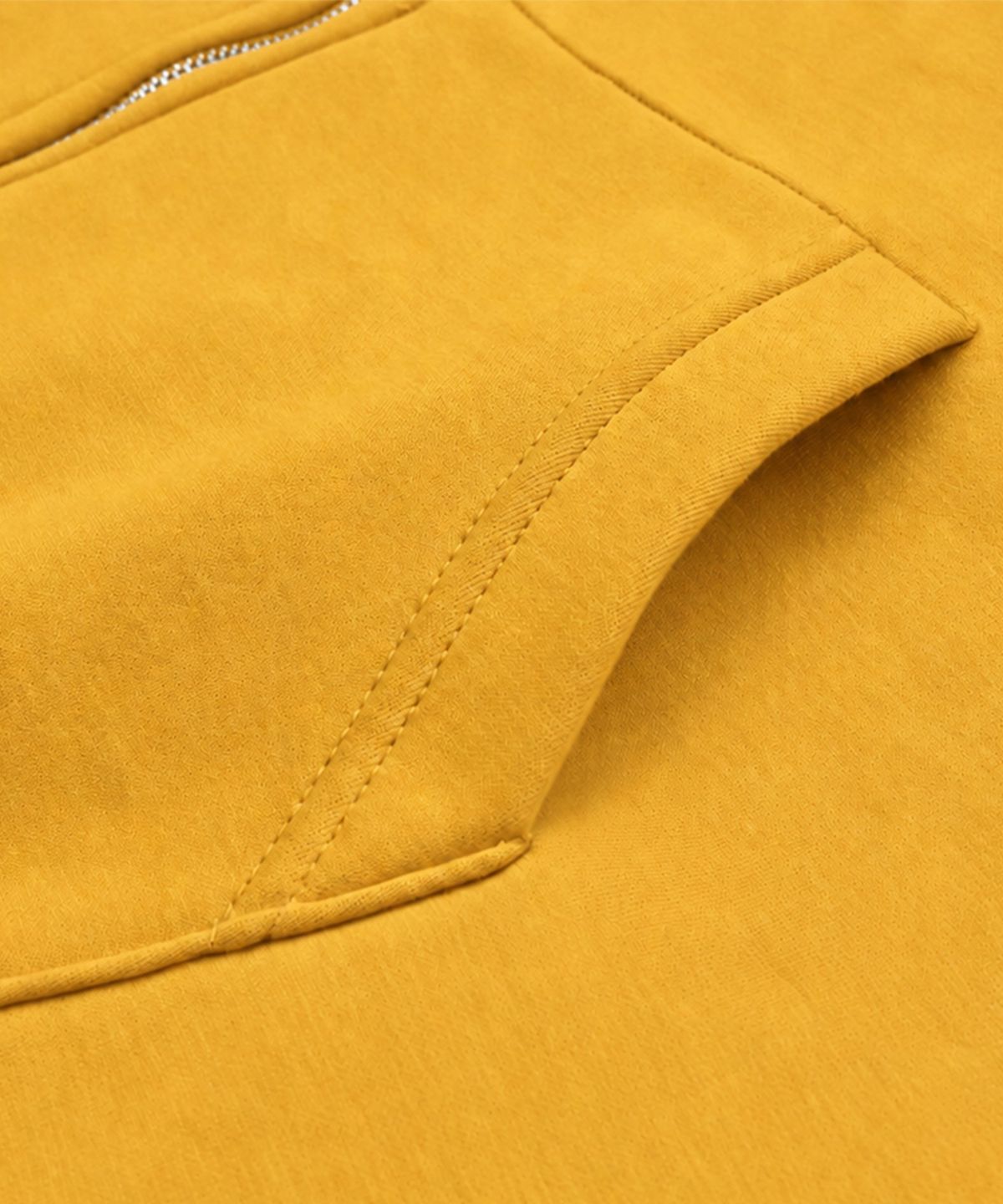 메종니아트(MAISON DE NEART) [남녀공용] 레글런 기모 투웨이 지퍼 후드집업 (Mustard)