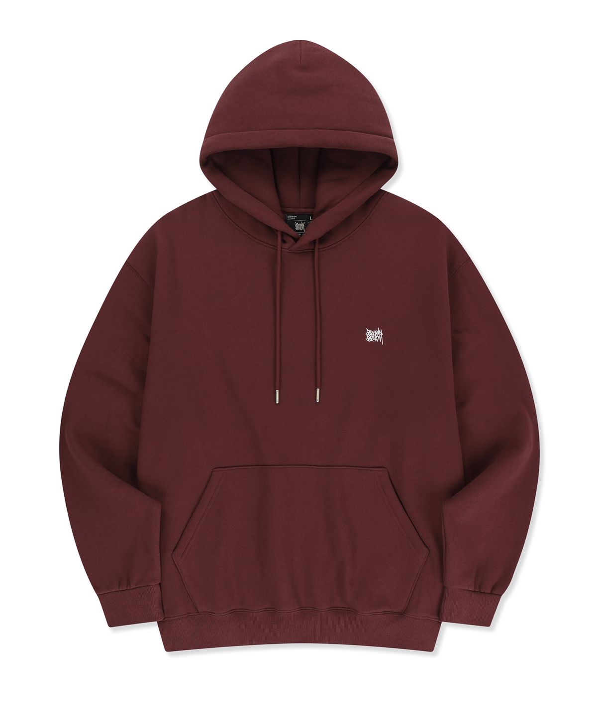 브라운브레스(BROWNBREATH) TAG OG HOODIE - BURGUNDY