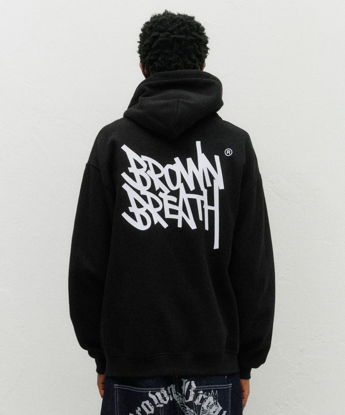브라운브레스(BROWNBREATH) TAG OG HOODIE - BLACK
