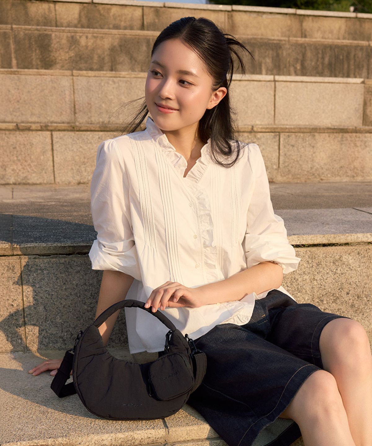 트래블기어(TRAVELGEAR) 도난방지 안나 미니백 블랙