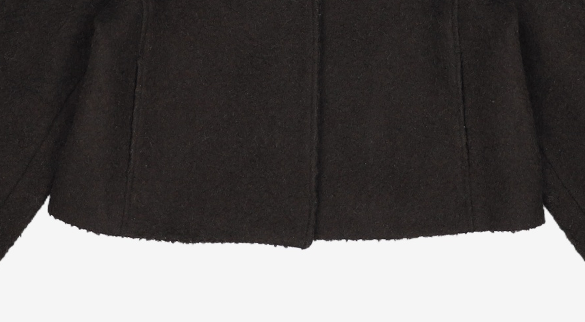 던스트(DUNST) CROP SINGLE WOOL COAT BOUCLE S