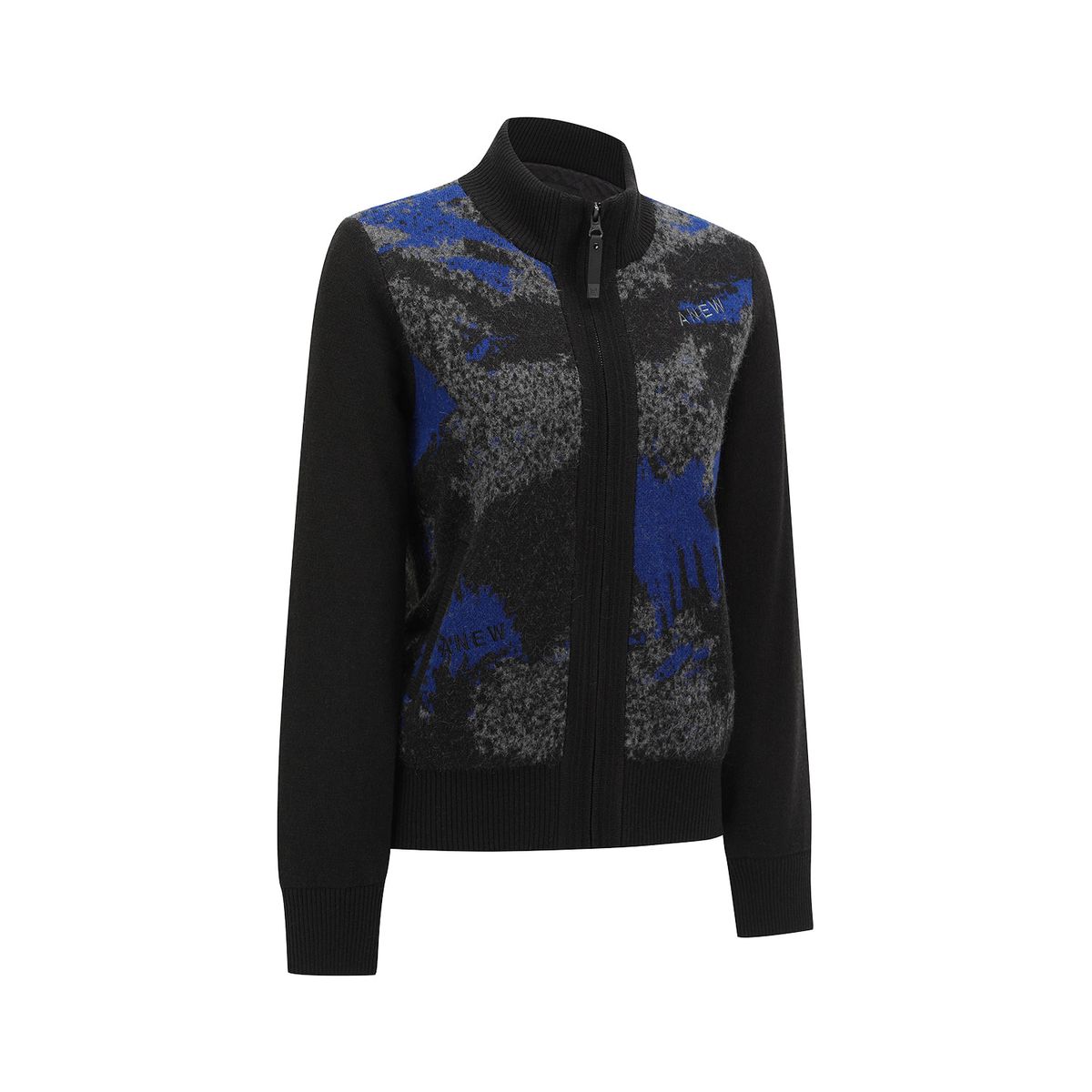 어뉴골프(ANEW GOLF) WOMEN WI BRUSHSTROKE WINDPROOF KNIT CARDIGAN_BL