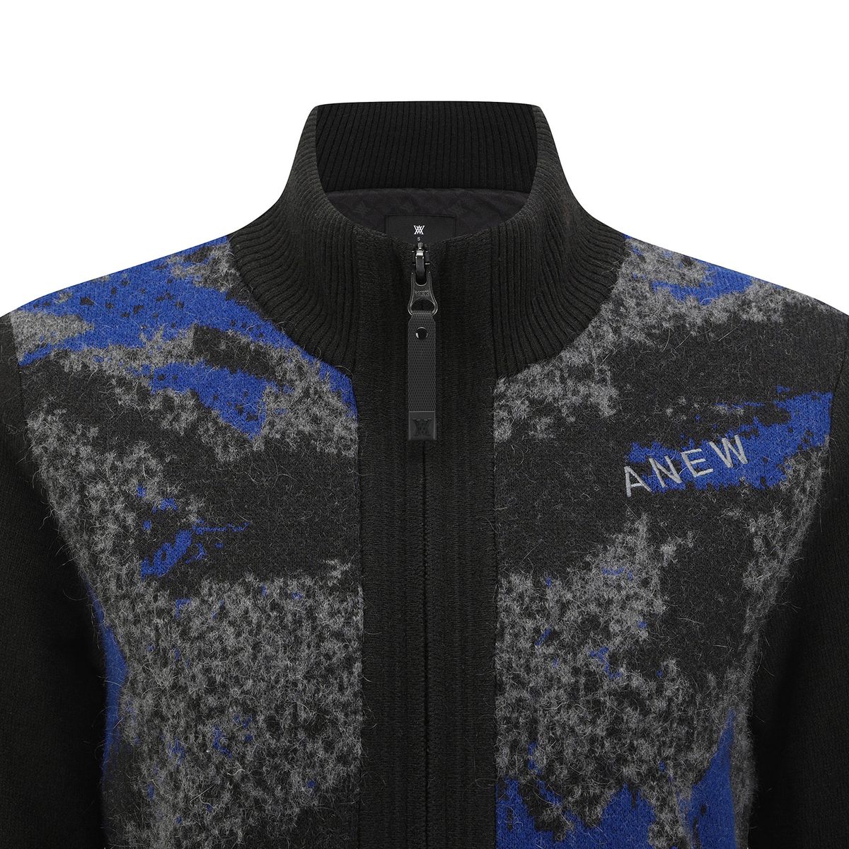 어뉴골프(ANEW GOLF) WOMEN WI BRUSHSTROKE WINDPROOF KNIT CARDIGAN_BL