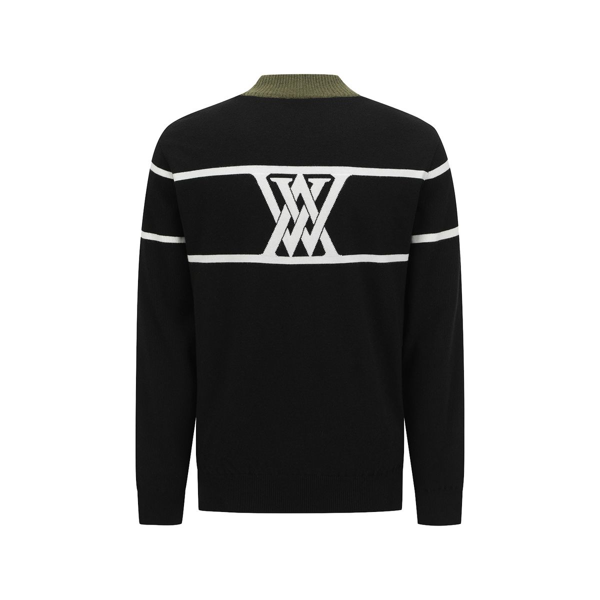 어뉴골프(ANEW GOLF) MEN MOCK NECK WINDPROOF TWO TONE SWEATER_KH