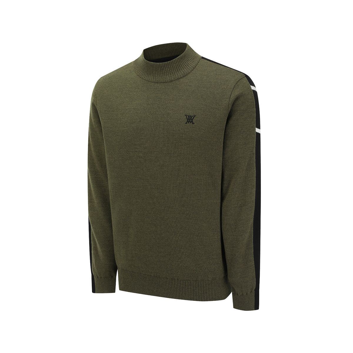 어뉴골프(ANEW GOLF) MEN MOCK NECK WINDPROOF TWO TONE SWEATER_KH
