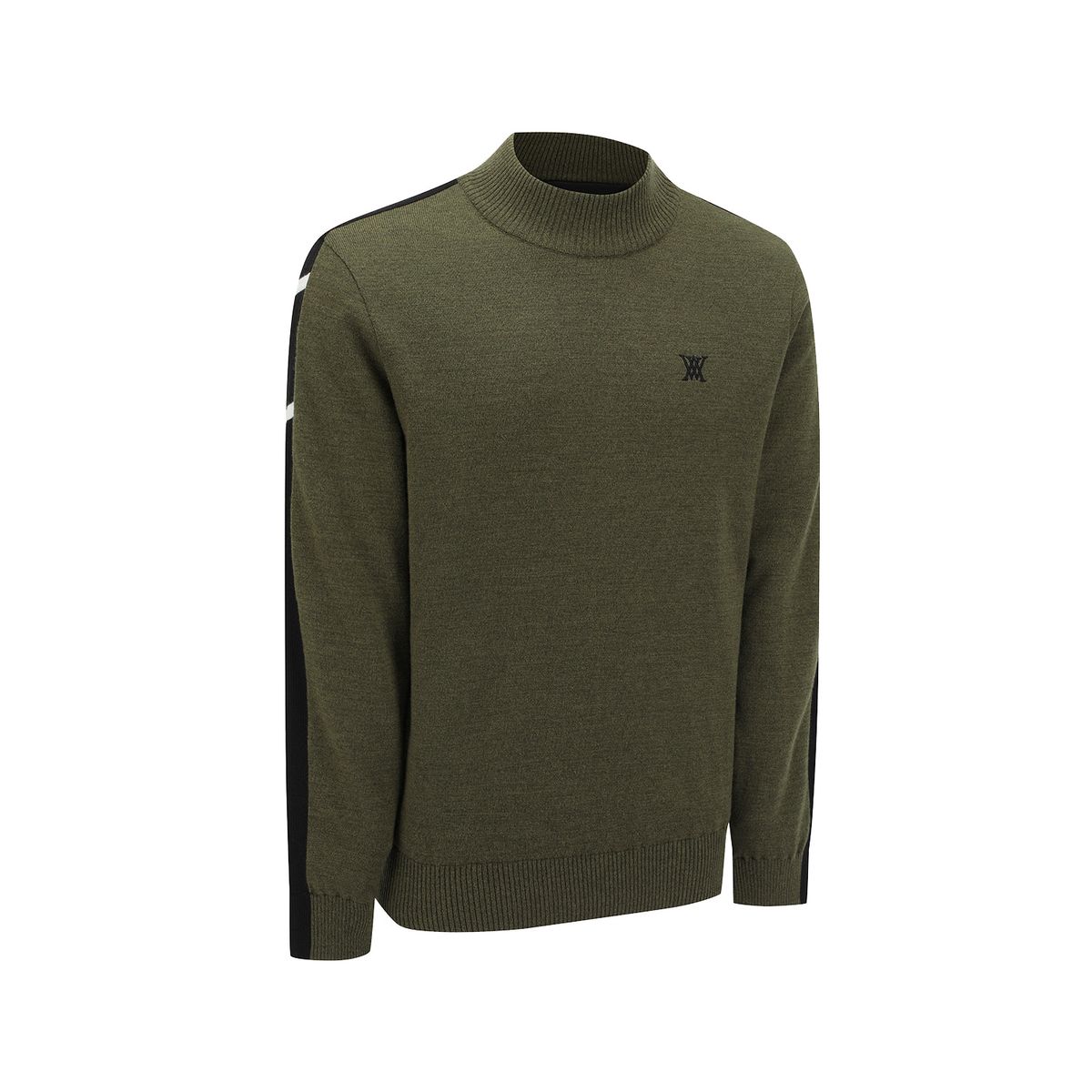 어뉴골프(ANEW GOLF) MEN MOCK NECK WINDPROOF TWO TONE SWEATER_KH