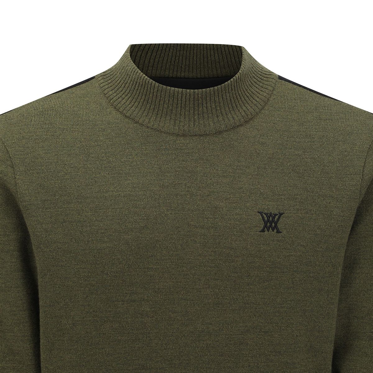어뉴골프(ANEW GOLF) MEN MOCK NECK WINDPROOF TWO TONE SWEATER_KH
