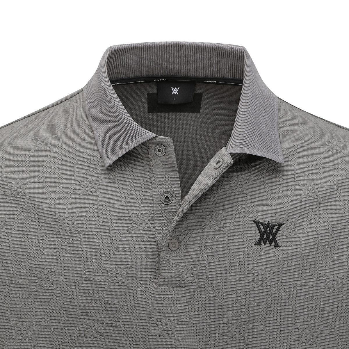 어뉴골프(ANEW GOLF) MEN LOGO JACQUARD T-SHIRT_DG