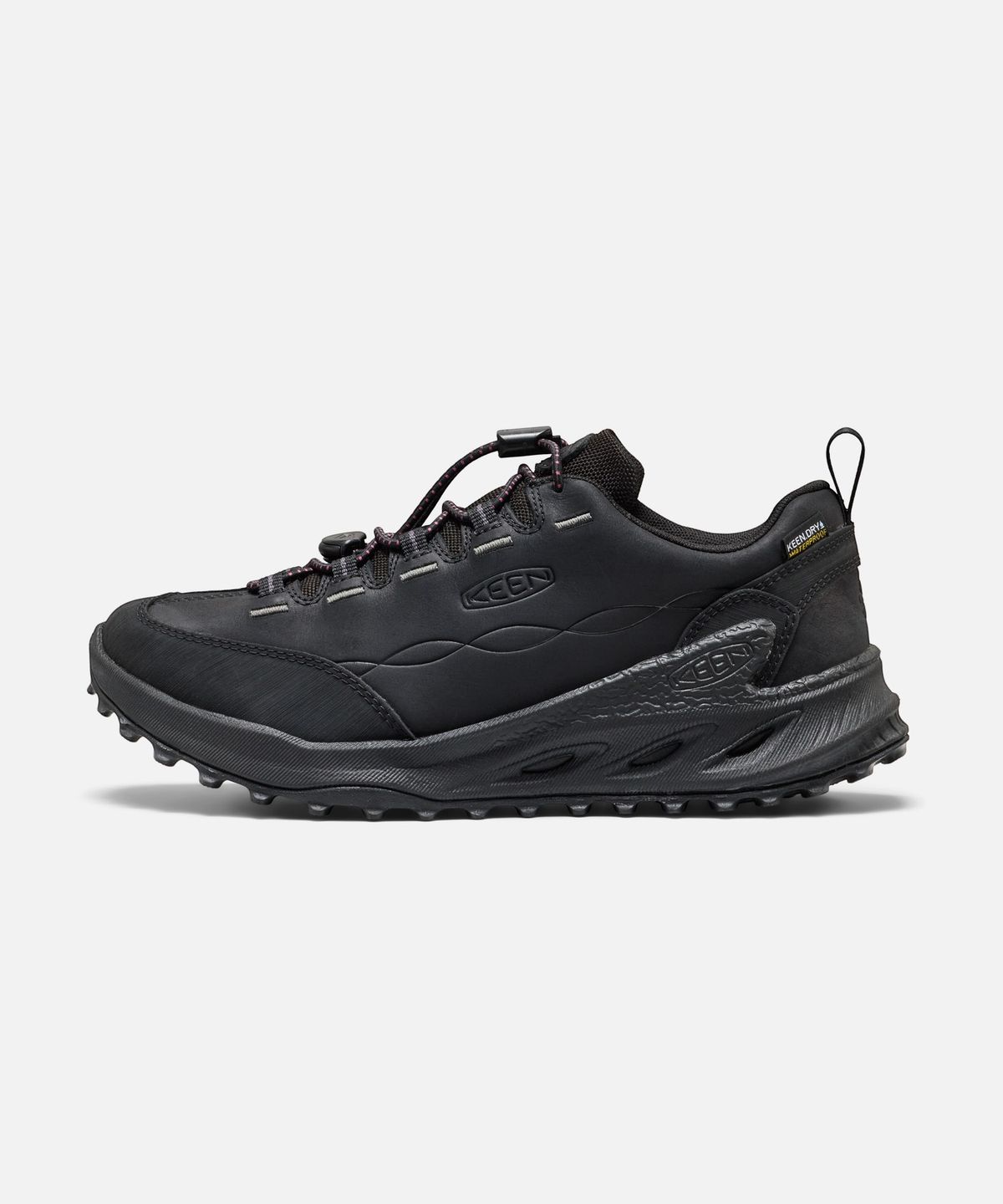 킨(KEEN) 재스퍼 자이오닉 워터프루프 여성 스니커즈 BLACK/VIOLET QUARTZ