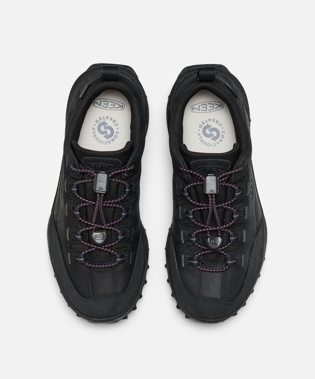 킨(KEEN) 재스퍼 자이오닉 워터프루프 여성 스니커즈 BLACK/VIOLET QUARTZ