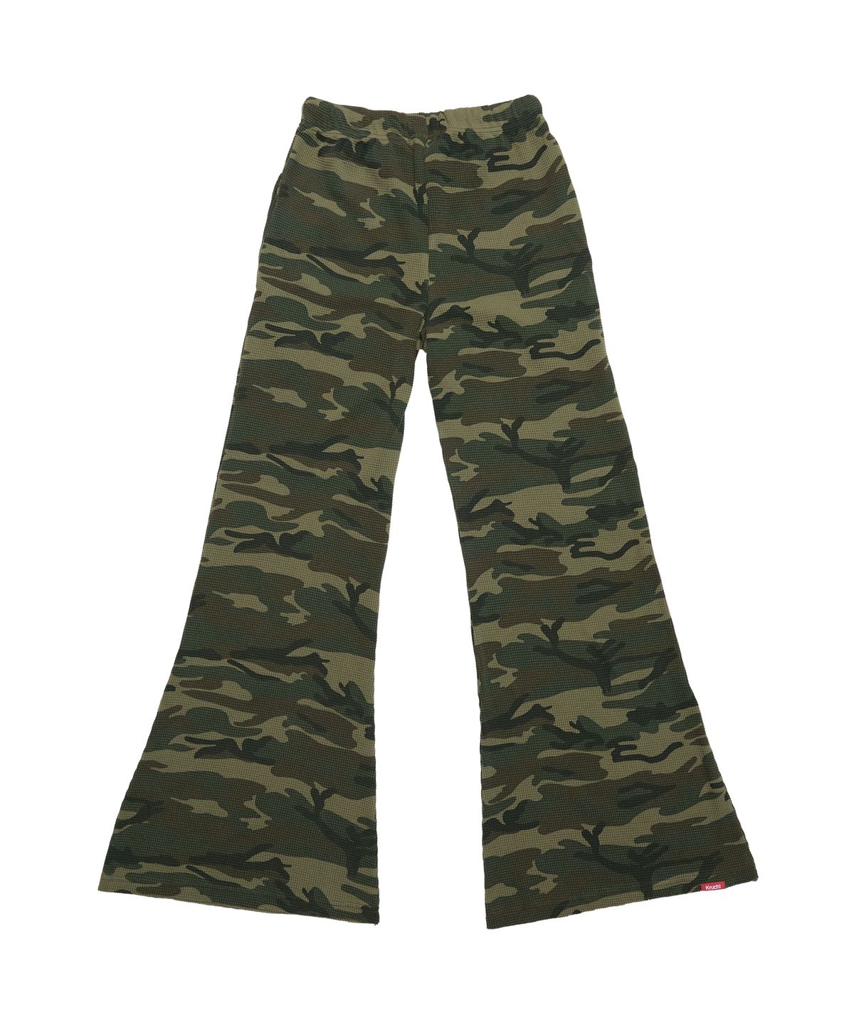 크루치(KRUCHI) RAW WAFFLE CAMO FLARE PANTS (CAMO) WOMENS