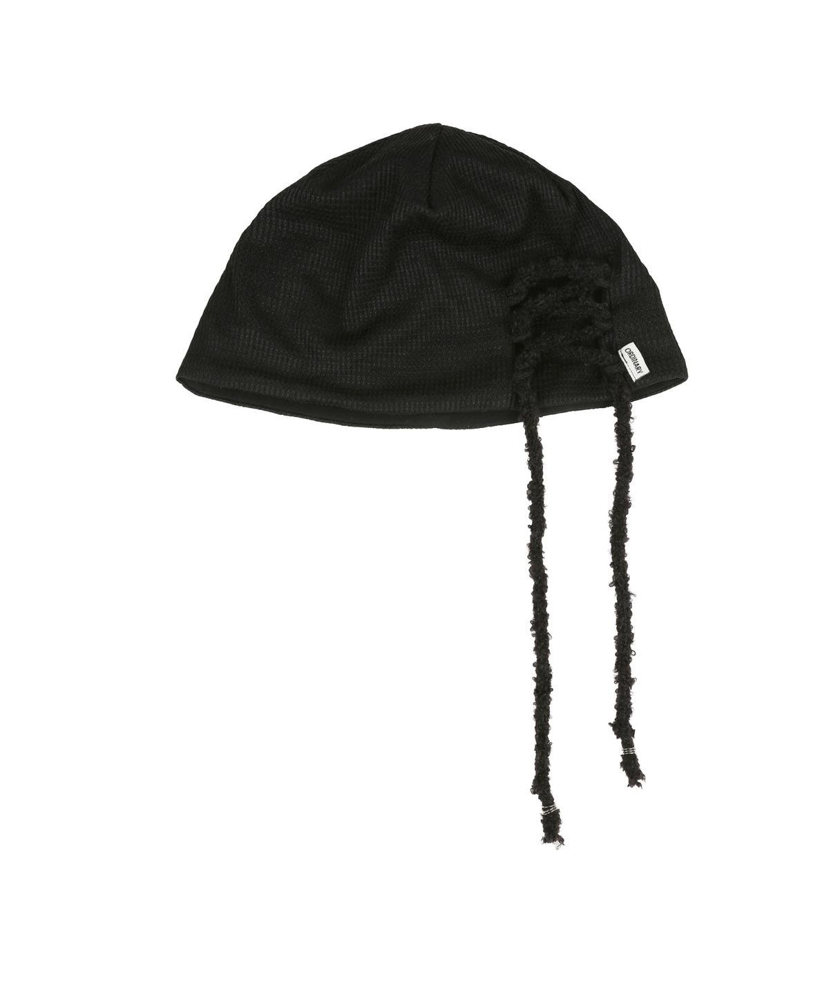 오디너리 홀리데이(ORDINARY HOLIDAY) LACE-UP BEANIE [BLACK]