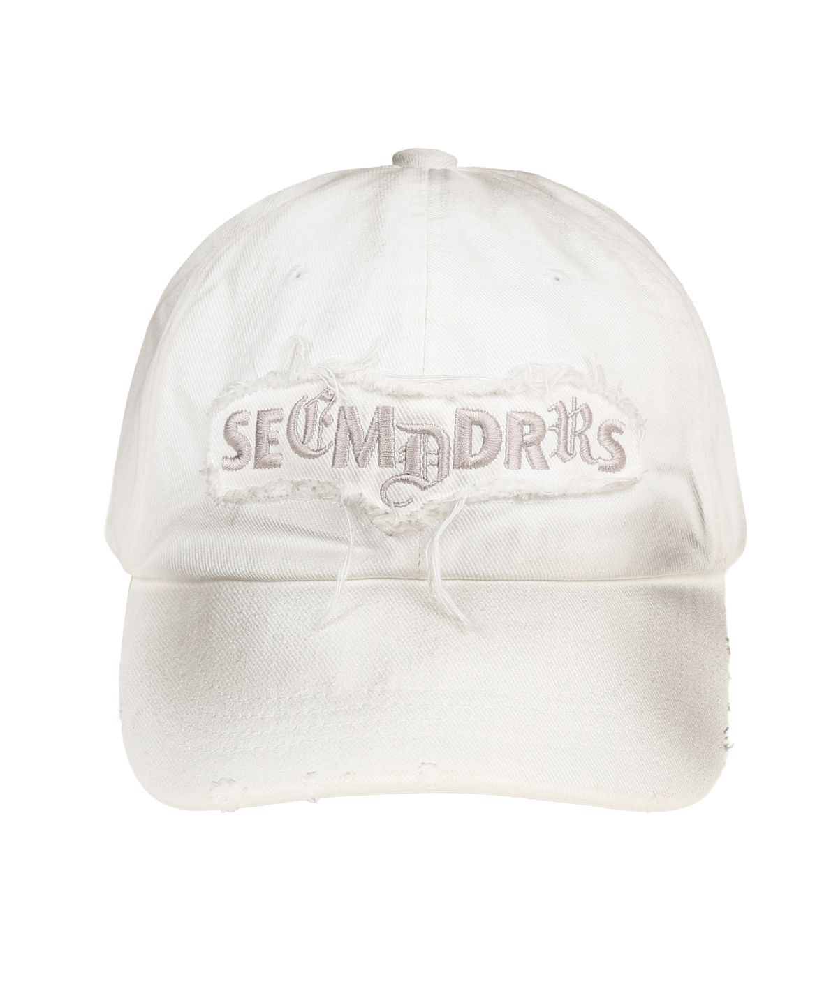 오디너리 홀리데이(ORDINARY HOLIDAY) DIRTY WASHED APPLIQUE BALL CAP [IVORY]