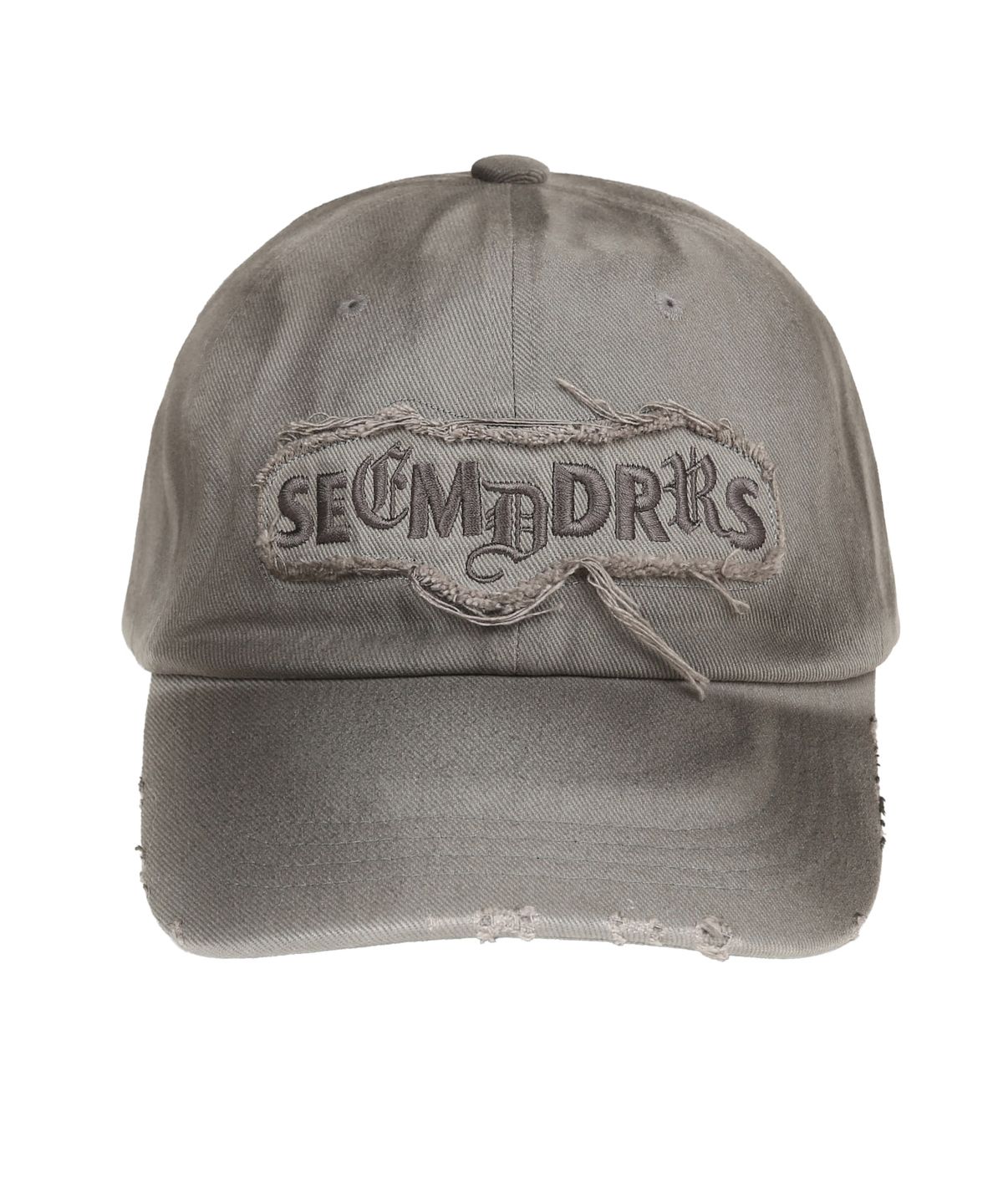 오디너리 홀리데이(ORDINARY HOLIDAY) DIRTY WASHED APPLIQUE BALL CAP [GRAY]