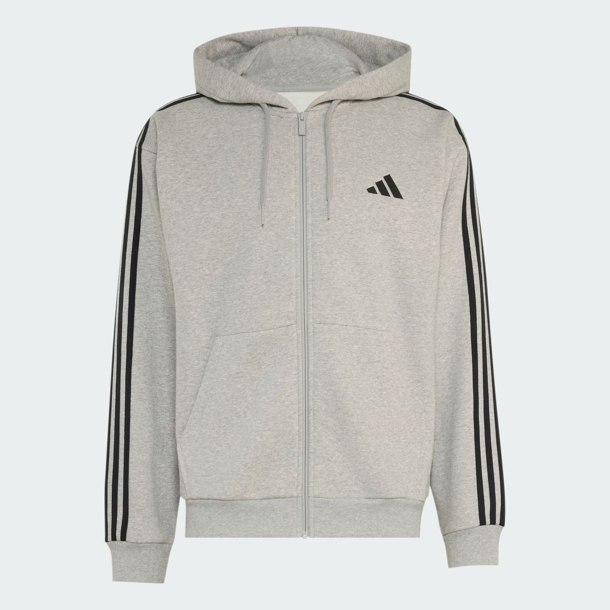 아디다스(ADIDAS) 에센셜 3-스트라이프 플리스 전장 지퍼 후디 트랙 탑 KY4141