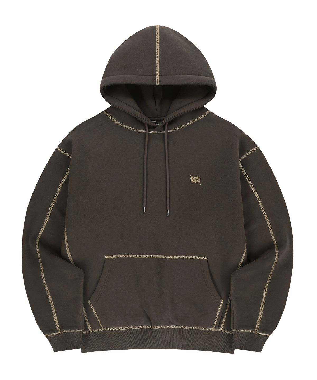 브라운브레스(BROWNBREATH) TAG APPLIQUE HOODIE  (3colors)