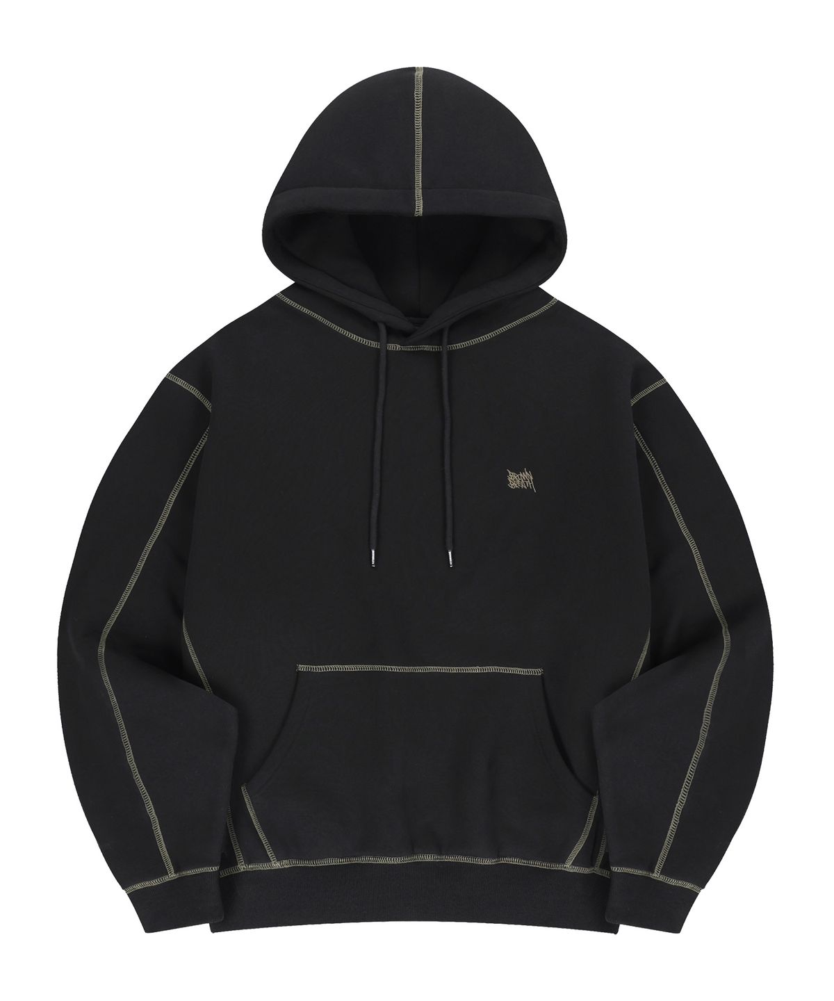 브라운브레스(BROWNBREATH) TAG APPLIQUE HOODIE  (3colors)