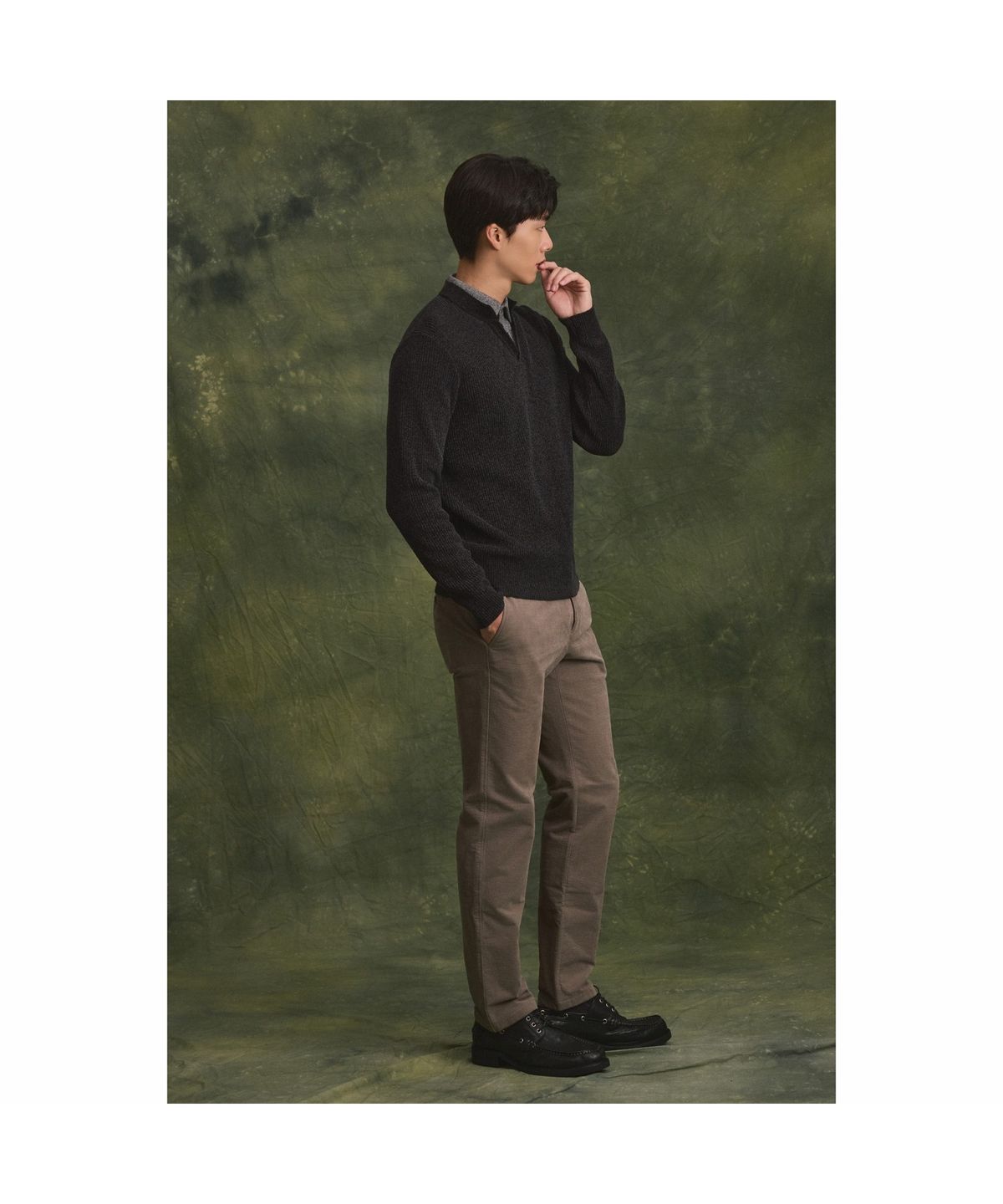 브렌우드(BRENTWOOD) B브러쉬 변형 몰스킨 솔리드 팬츠 BRPAW26611BEX