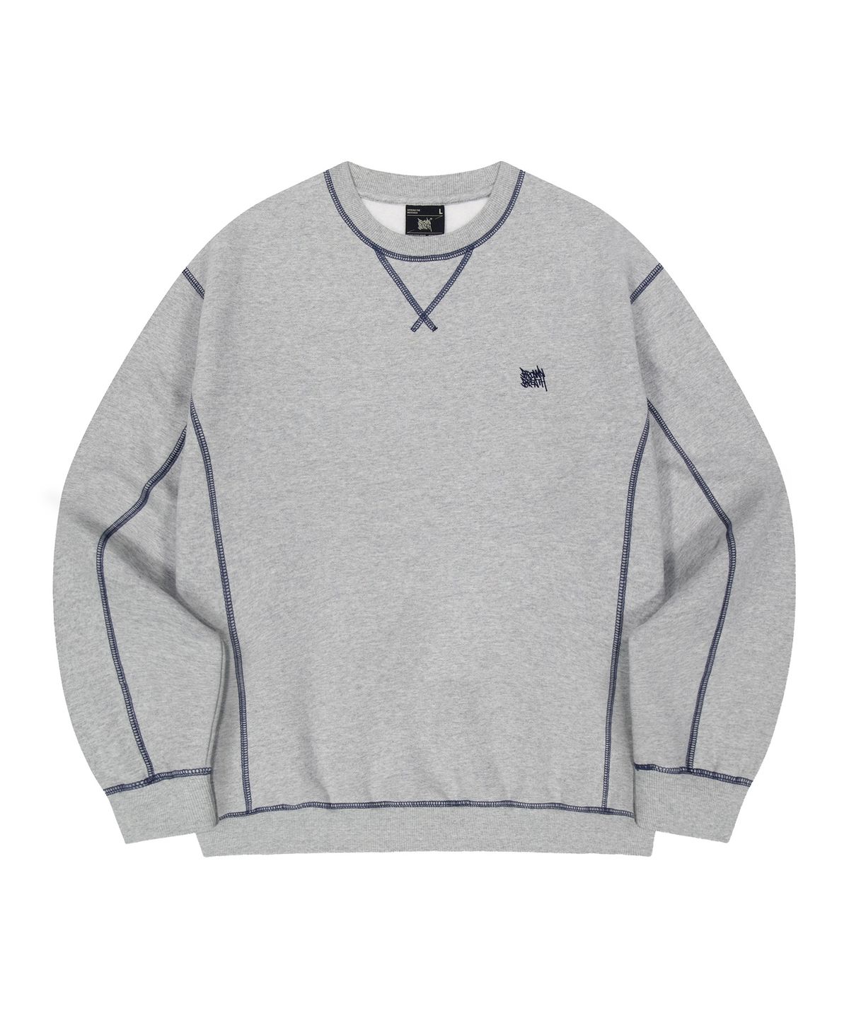 브라운브레스(BROWNBREATH) TAG APPLIQUE CREWNECK  (2colors)