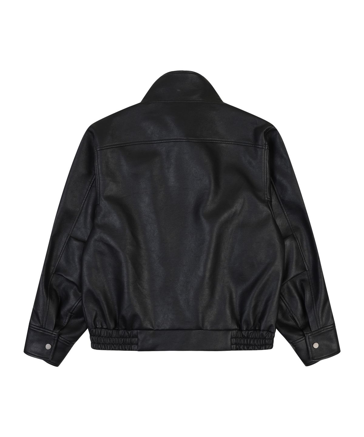 오디너리 홀리데이(ORDINARY HOLIDAY) BELTED OVERSIZED LEATHER JUMPER [BLACK]