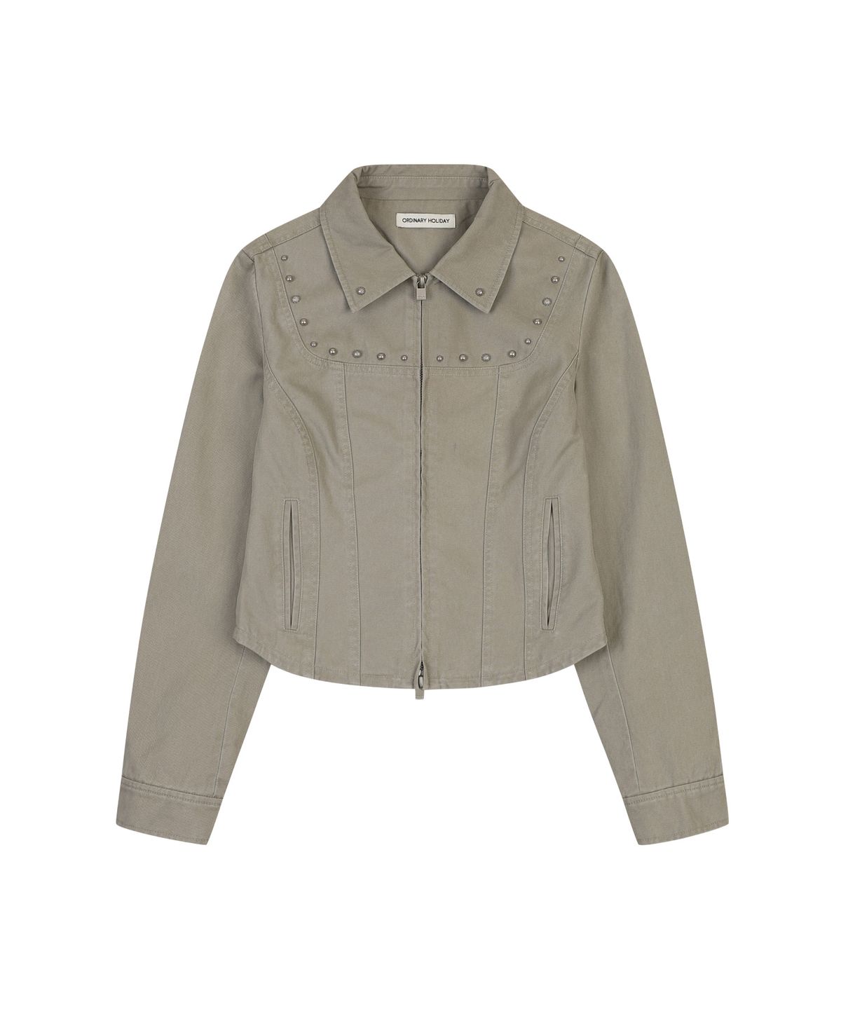 오디너리 홀리데이(ORDINARY HOLIDAY) WASHED COTTON JACKET [GRAY]