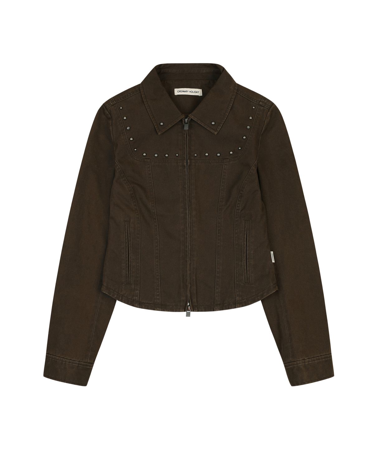 오디너리 홀리데이(ORDINARY HOLIDAY) WASHED COTTON JACKET [BROWN]