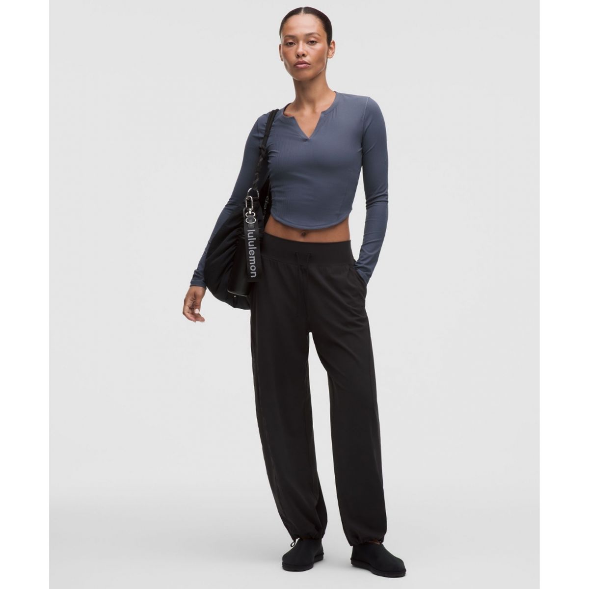룰루레몬(LULULEMON) 리브드 Nulu 스플릿넥 롱슬리브 셔츠  DDND