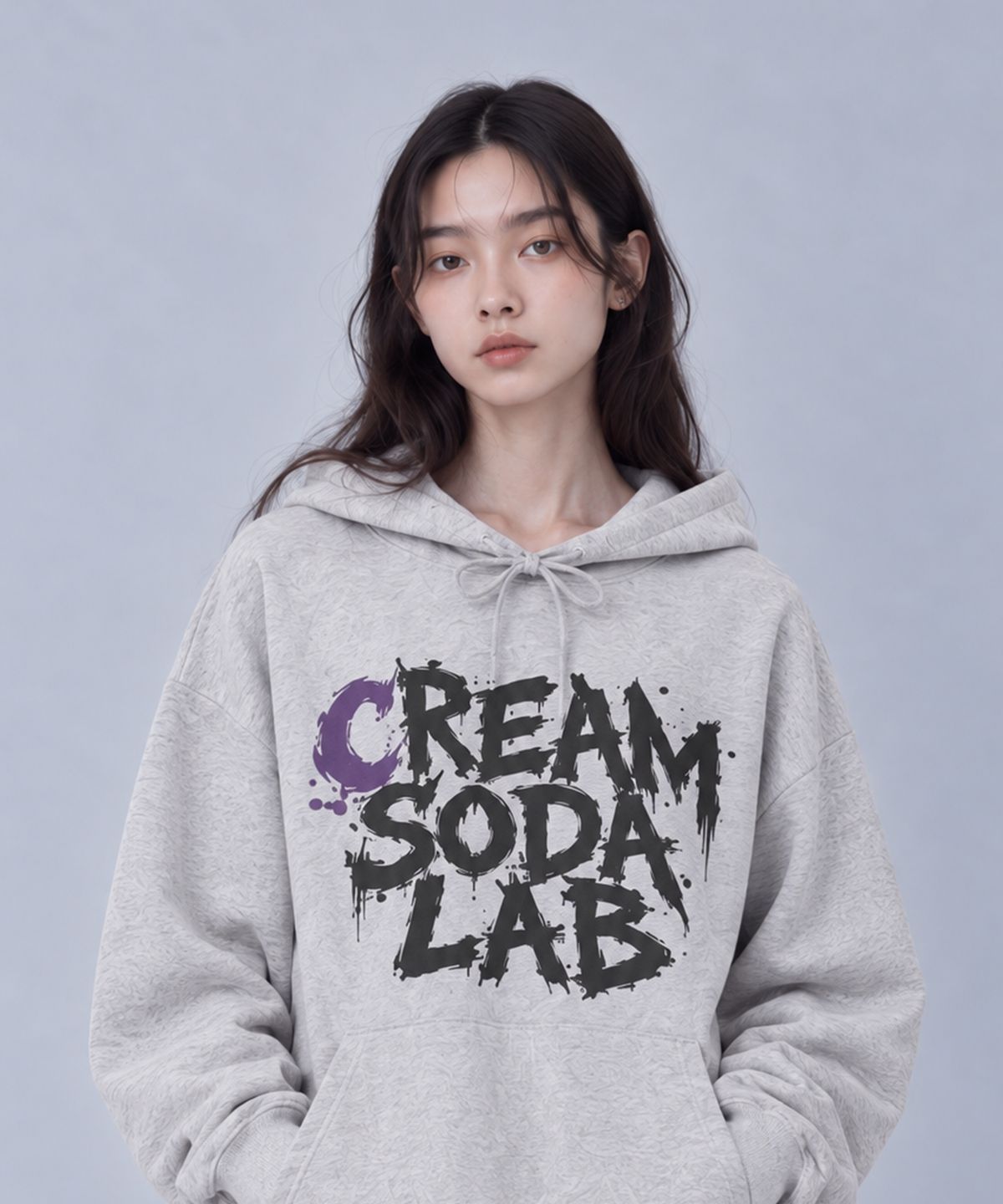 크림소다랩(CREAM SODA LAB) 잉크 스플래시 후드