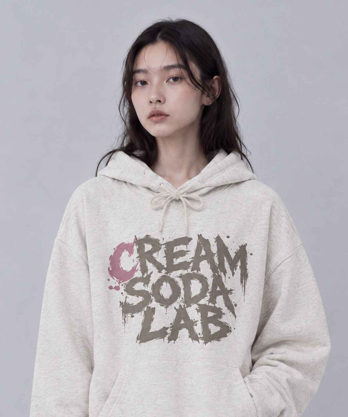 크림소다랩(CREAM SODA LAB) 잉크 스플래시 후드