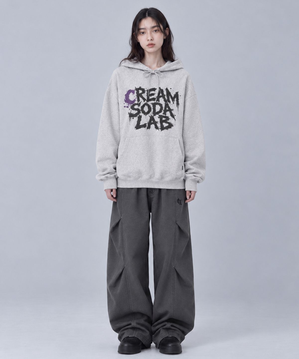 크림소다랩(CREAM SODA LAB) 잉크 스플래시 후드