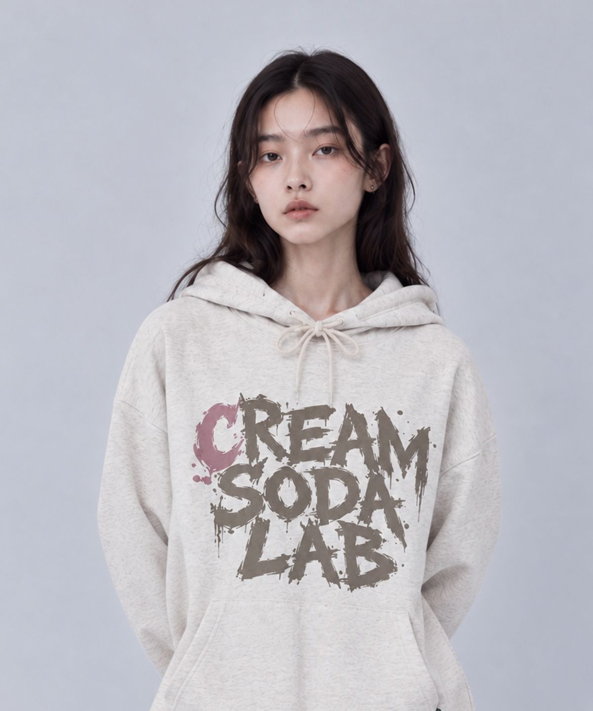 크림소다랩(CREAM SODA LAB) 잉크 스플래시 후드