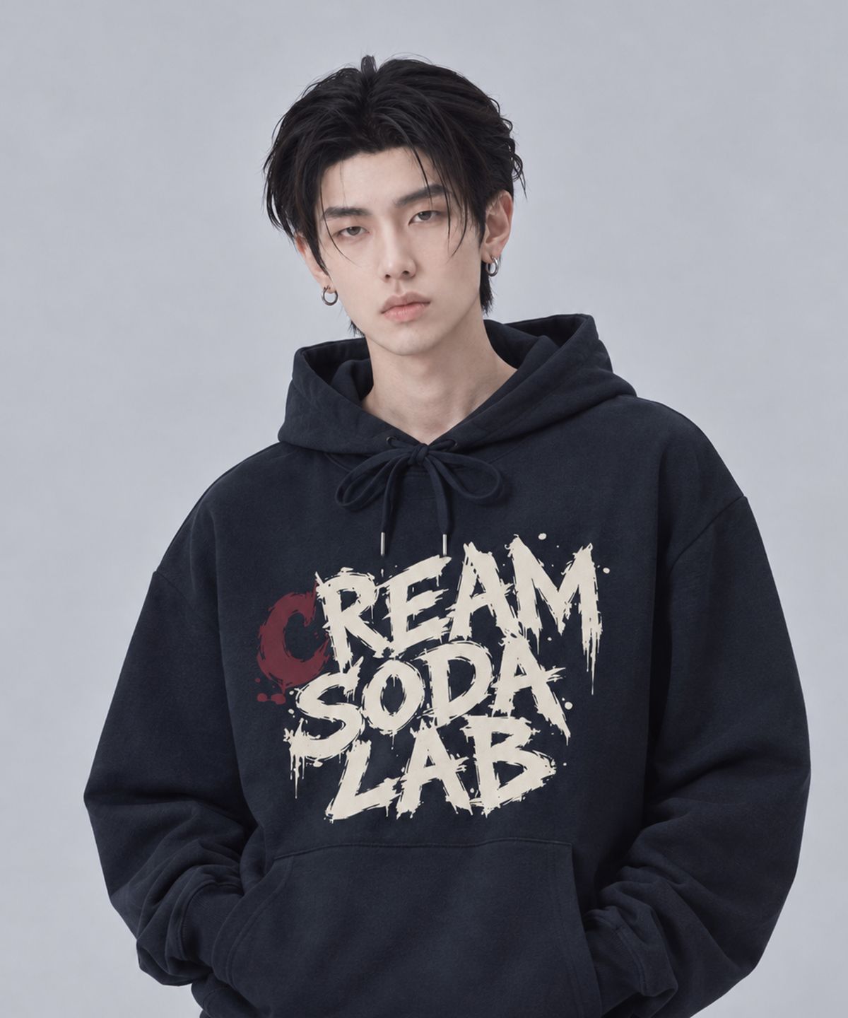 크림소다랩(CREAM SODA LAB) 잉크 스플래시 후드