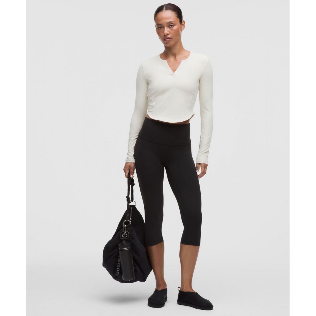 룰루레몬(LULULEMON) 리브드 Nulu 스플릿넥 롱슬리브 셔츠  LTIV