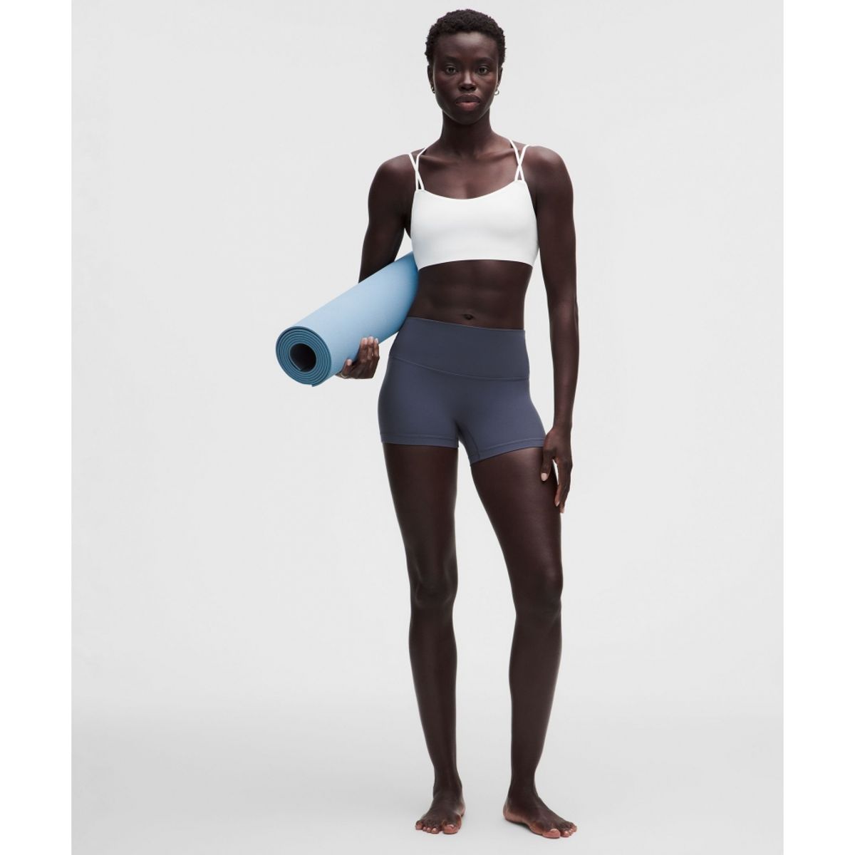 룰루레몬(LULULEMON) 플렉시플렉스 더블 스트랩 요가 브라 *라이트 서포트, A C컵  WHT