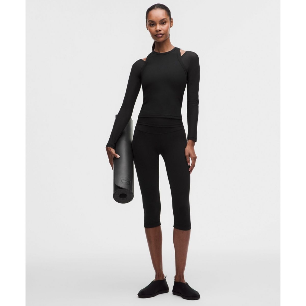 룰루레몬(LULULEMON) 레이어드 메쉬 Nulu 롱슬리브 셔츠  BLK