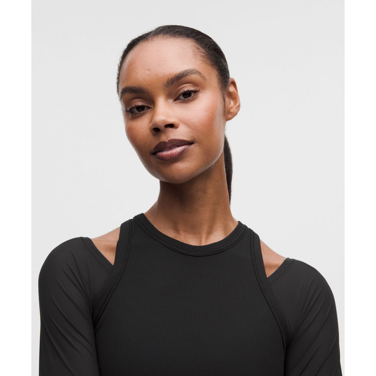 룰루레몬(LULULEMON) 레이어드 메쉬 Nulu 롱슬리브 셔츠  BLK