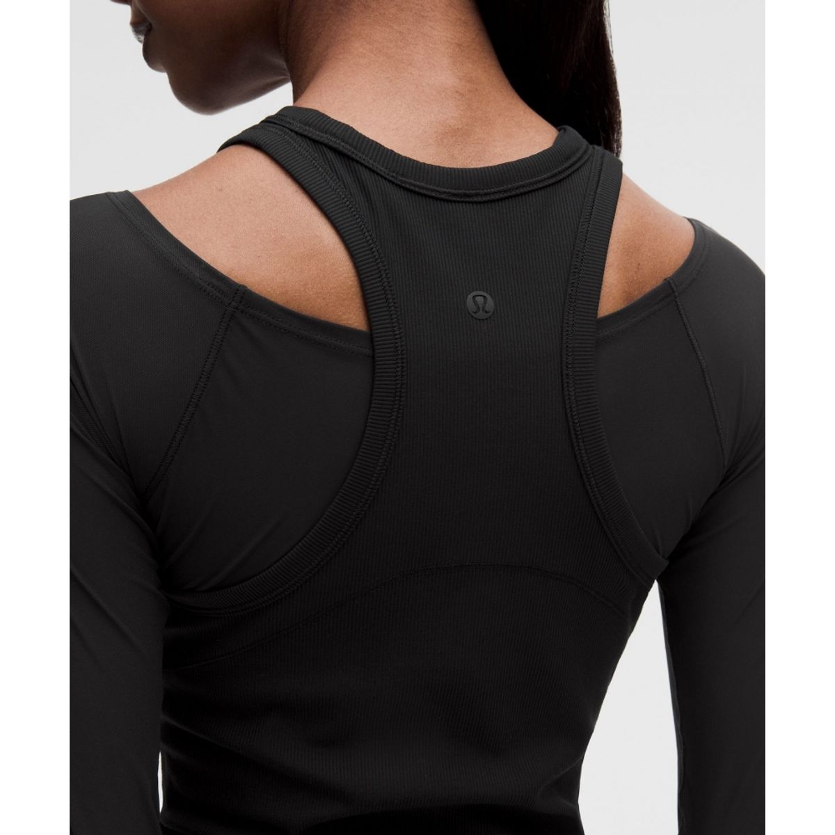 룰루레몬(LULULEMON) 레이어드 메쉬 Nulu 롱슬리브 셔츠  BLK
