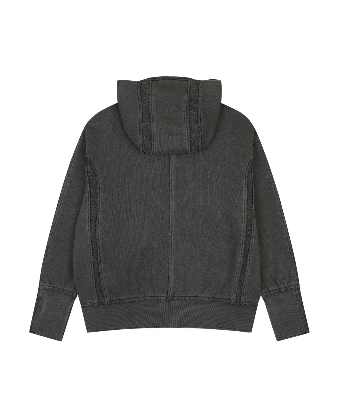오디너리 홀리데이(ORDINARY HOLIDAY) APPLIQUE PIGMENT SWEAT HOODIE [CHARCOAL]